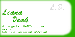 liana deak business card